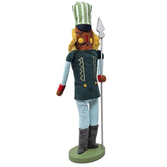 Simple Fabric Soldier Christmas 18" Nutcracker with Pike - Picture 2 of 5